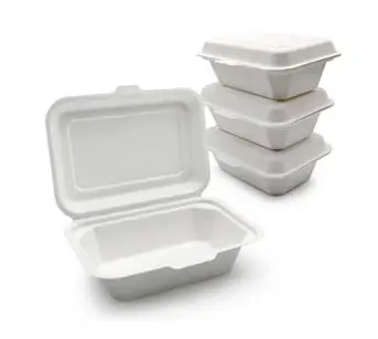 600 ml 생분해 성 지속 가능한 전자 레인지 냉동고 안전 Bagasse 레스토랑 일회용 점심 용기