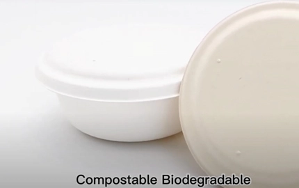 Bagasse 일회용 생분해 성 라운드 볼
